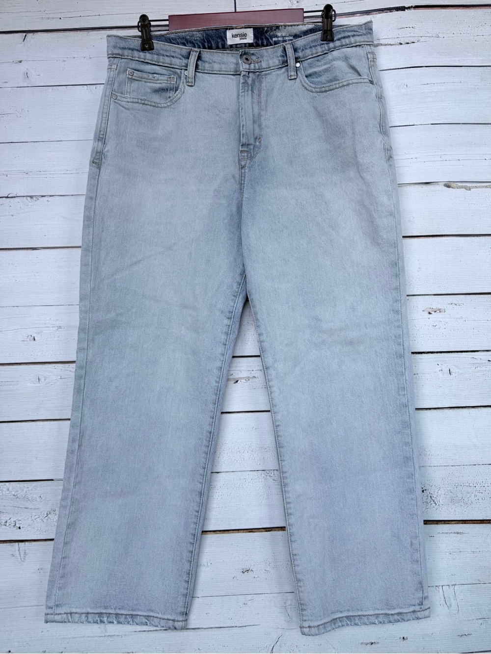 Kensie Jeans High Rise Straight Leg Denim Classic 5-Pocket Jeans - Size 31 - Picture 3 of 9